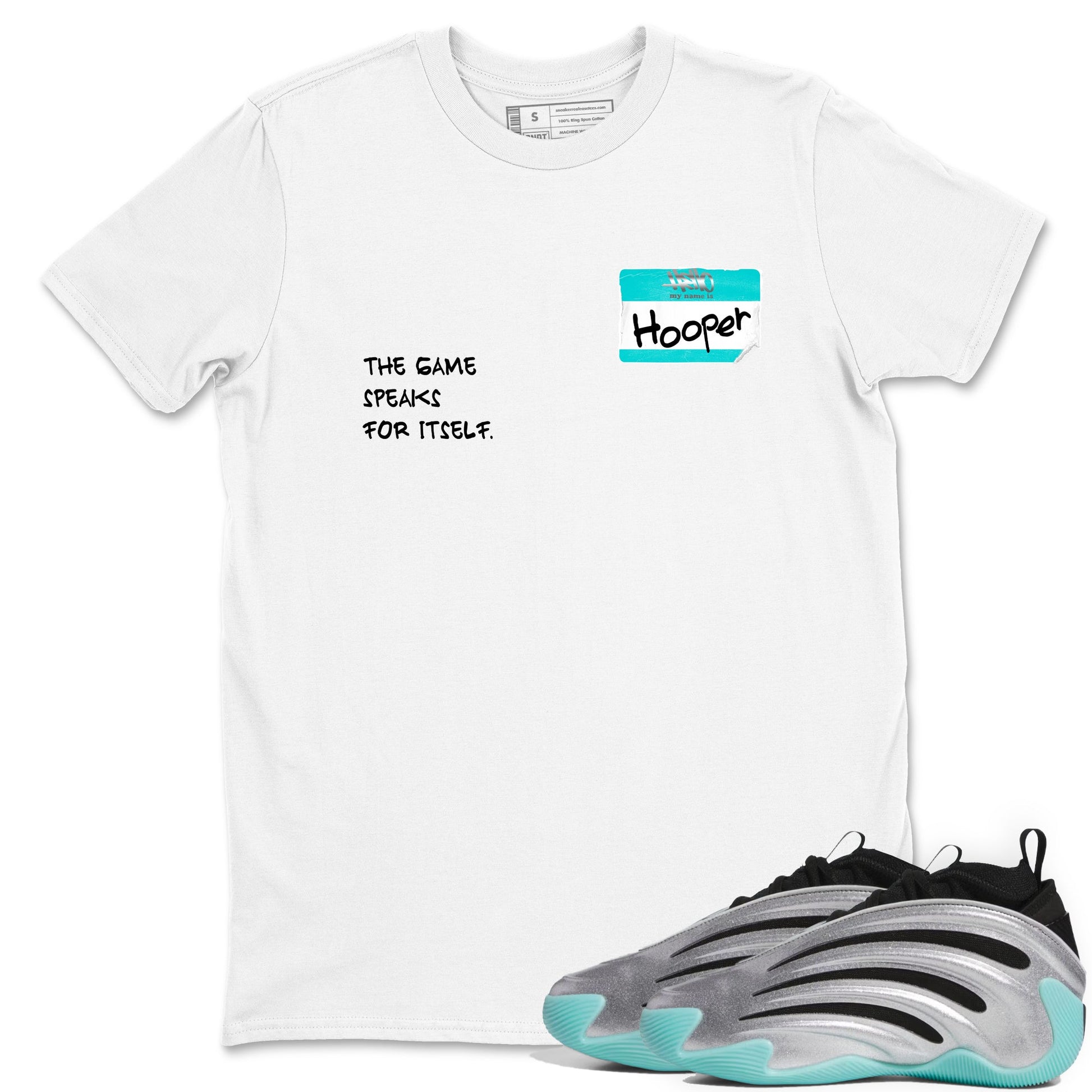 Sneaker Threads – Sneaker Tees To Match Adidas Harden Vol. 9 Uno Chain – Hooper Badge Graphic Tee White 1. Perfect for Jordan releases 2025 colorways.