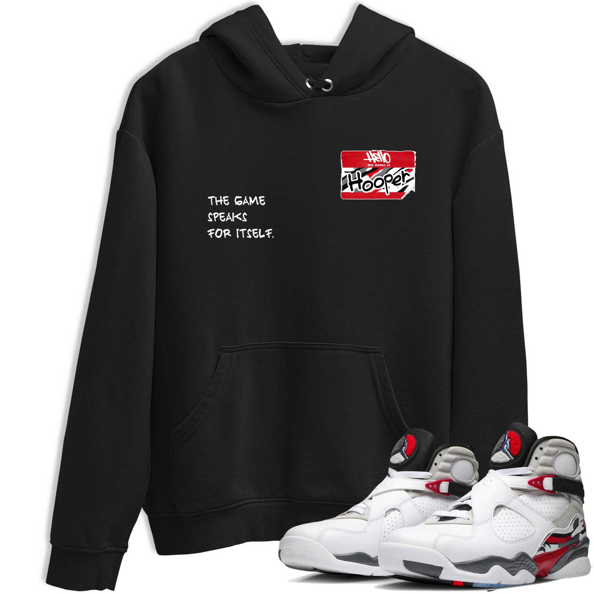 Sneaker Threads – Basketball Graphic T shirt Air Jordan 8 Bunny – Hooper Badge Graphic Tee Black 1. Perfect for Jordan releases 2025 colorways.