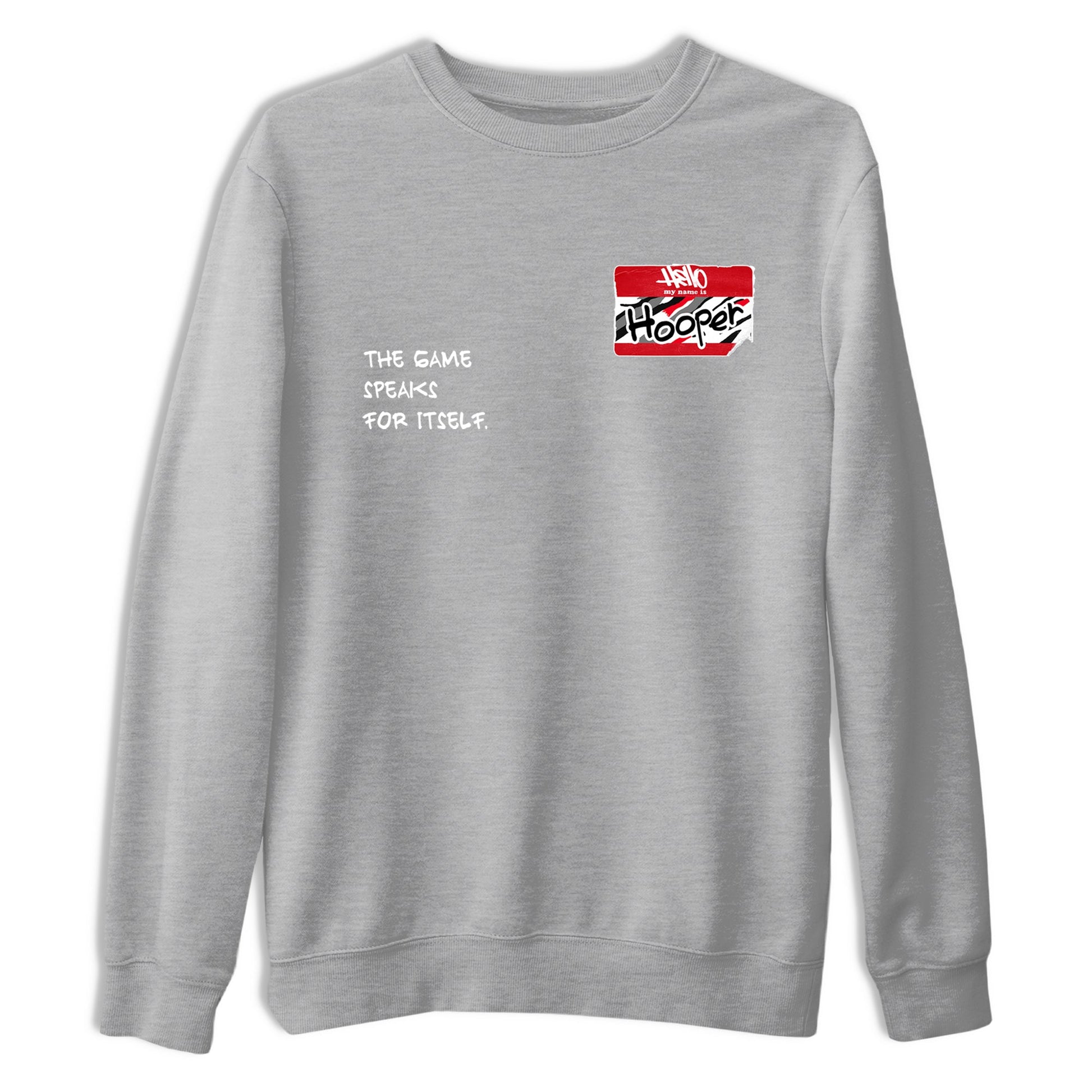 Sneaker Threads – Basketball Graphic T shirt Air Jordan 8 Bunny – Hooper Badge Graphic Tee Heather Grey 2. Perfect for Jordan releases 2025 colorways.