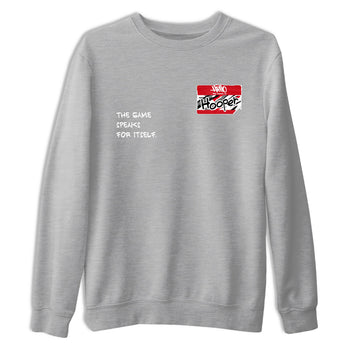 Sneaker Threads – Basketball Graphic T shirt Air Jordan 8 Bunny – Hooper Badge Graphic Tee Heather Grey 2. Perfect for Jordan releases 2025 colorways.