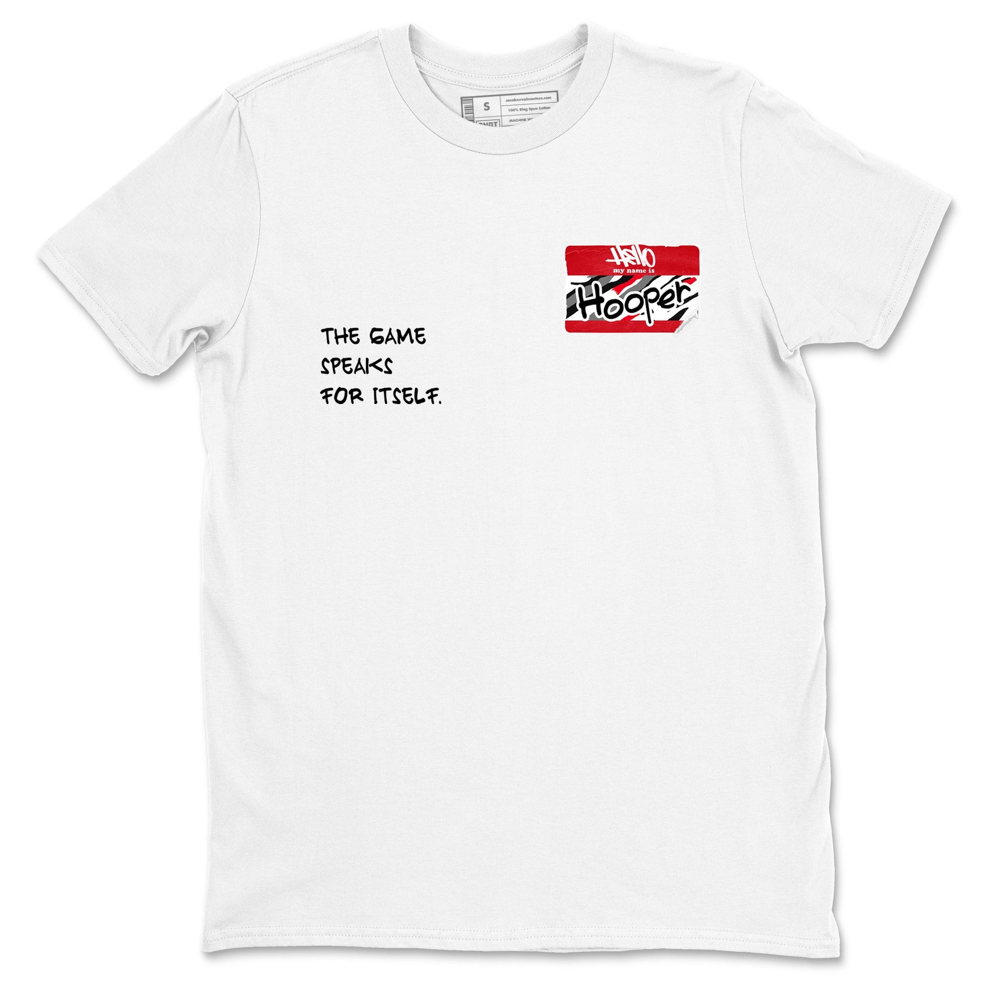 Sneaker Threads – Basketball Graphic T shirt Air Jordan 8 Bunny – Hooper Badge Graphic Tee White 2. Perfect for Jordan releases 2025 colorways.