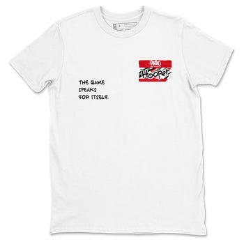 Sneaker Threads – Basketball Graphic T shirt Air Jordan 8 Bunny – Hooper Badge Graphic Tee White 2. Perfect for Jordan releases 2025 colorways.
