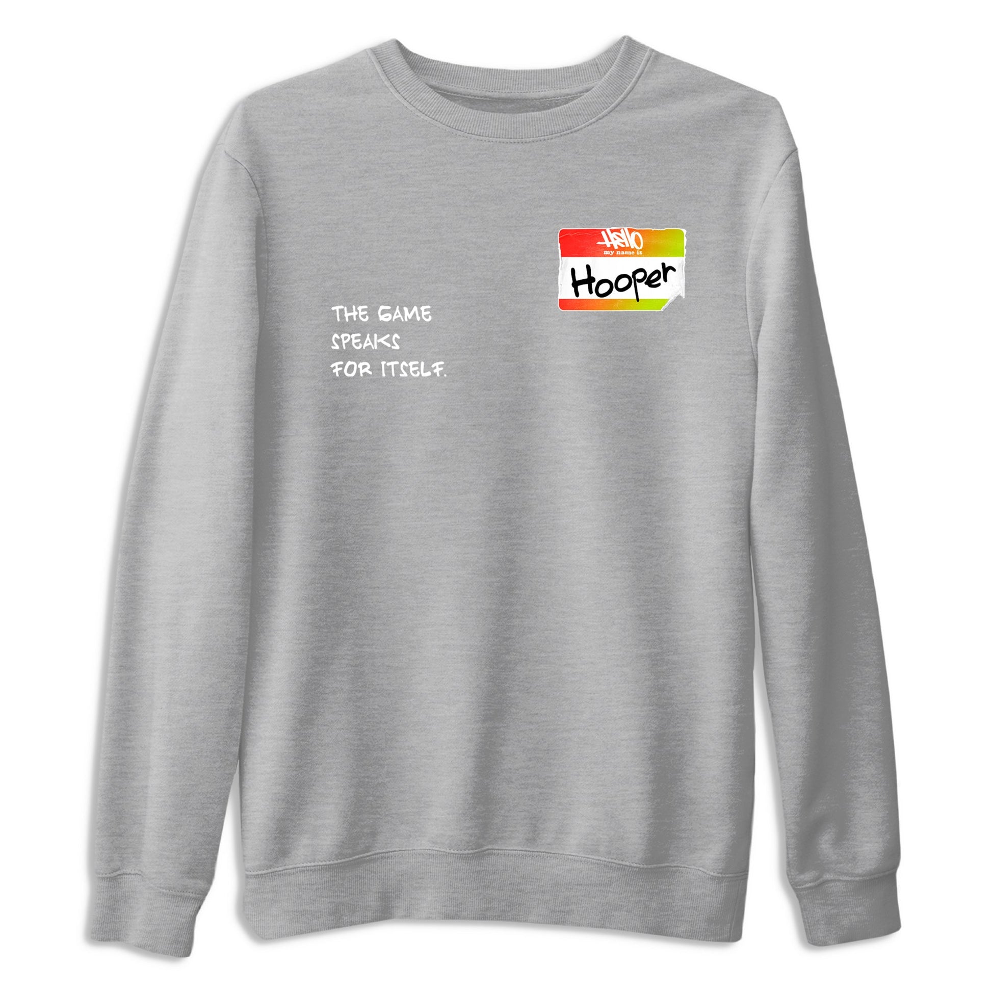 Sneaker Threads – Sneaker Tees To Match Nike JA 3 Under The Christmas Tree – Hooper Badge Graphic Tee Heather Grey 2. Perfect for Jordan releases 2025 colorways. Perfect for Ja Morant sneaker releases and Christmas 2025 colorways.