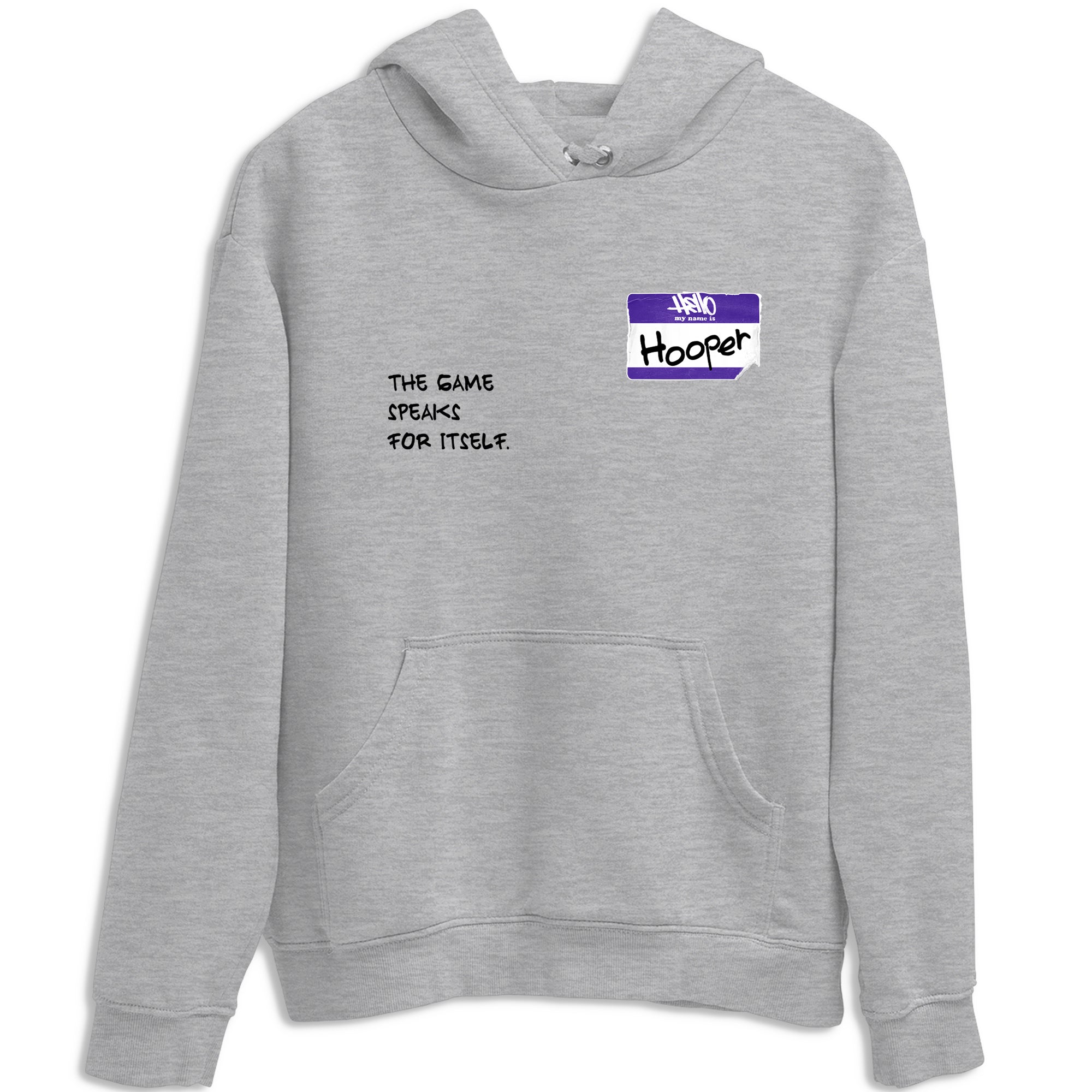 Sneaker Threads – Sneaker Tees To Match Nike KB 9 Hyper Grape – Hooper Badge Graphic Tee Heather Grey 2. Perfect for Jordan releases 2025 colorways. Perfect for purple basketball sneaker releases and legacy-inspired colorways for 2025 hoopers.