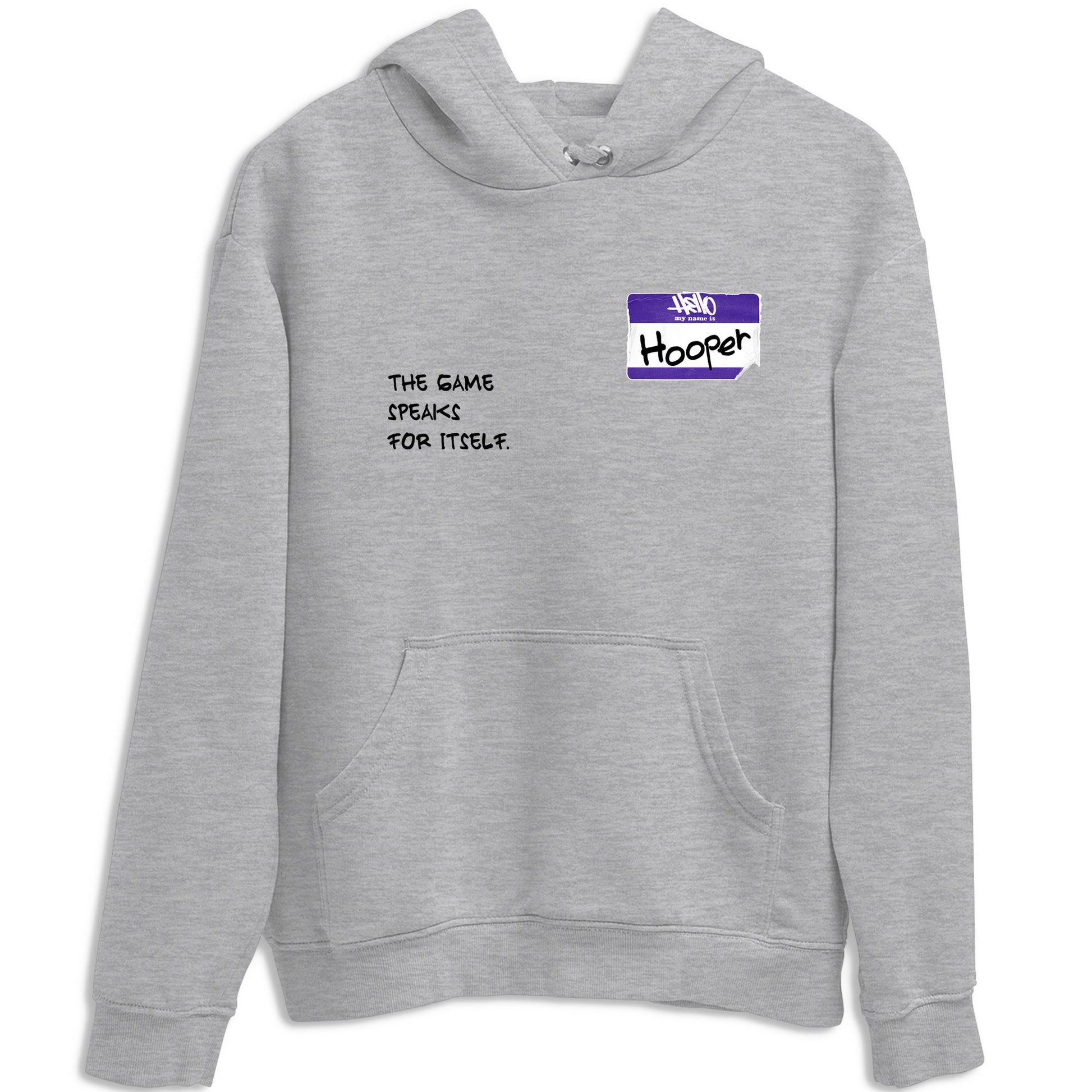 Sneaker Threads – Sneaker Tees To Match Nike KB 9 Hyper Grape – Hooper Badge Graphic Tee Heather Grey 2. Perfect for Jordan releases 2025 colorways. Perfect for purple basketball sneaker releases and legacy-inspired colorways for 2025 hoopers.