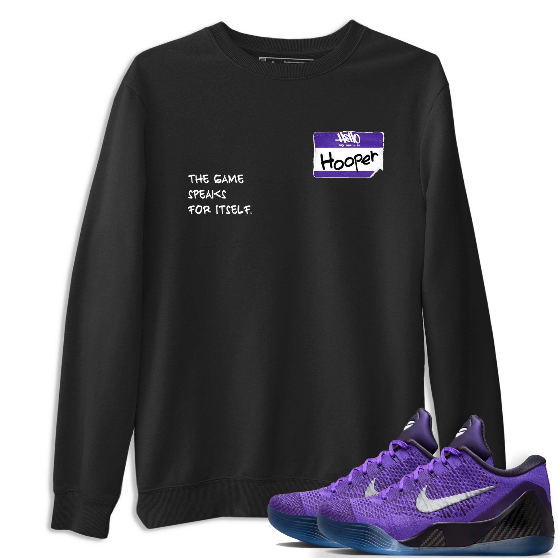 Sneaker Threads – Sneaker Tees To Match Nike KB 9 Hyper Grape – Hooper Badge Graphic Tee Black 1. Perfect for Jordan releases 2025 colorways. Perfect for purple basketball sneaker releases and legacy-inspired colorways for 2025 hoopers.
