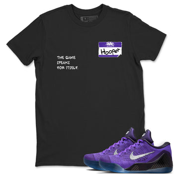Sneaker Threads – Sneaker Tees To Match Nike KB 9 Hyper Grape – Hooper Badge Graphic Tee Black 1. Perfect for Jordan releases 2025 colorways. Perfect for purple basketball sneaker releases and legacy-inspired colorways for 2025 hoopers.