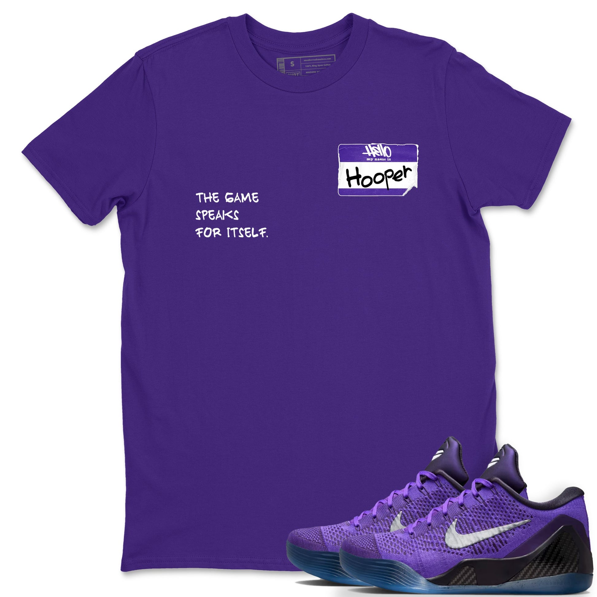 Sneaker Threads – Sneaker Tees To Match Nike KB 9 Hyper Grape – Hooper Badge Graphic Tee Purple 1. Perfect for Jordan releases 2025 colorways. Perfect for purple basketball sneaker releases and legacy-inspired colorways for 2025 hoopers.