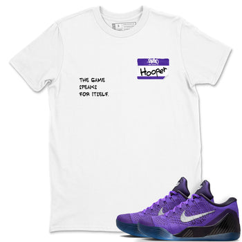 Sneaker Threads – Sneaker Tees To Match Nike KB 9 Hyper Grape – Hooper Badge Graphic Tee White 1. Perfect for Jordan releases 2025 colorways. Perfect for purple basketball sneaker releases and legacy-inspired colorways for 2025 hoopers.