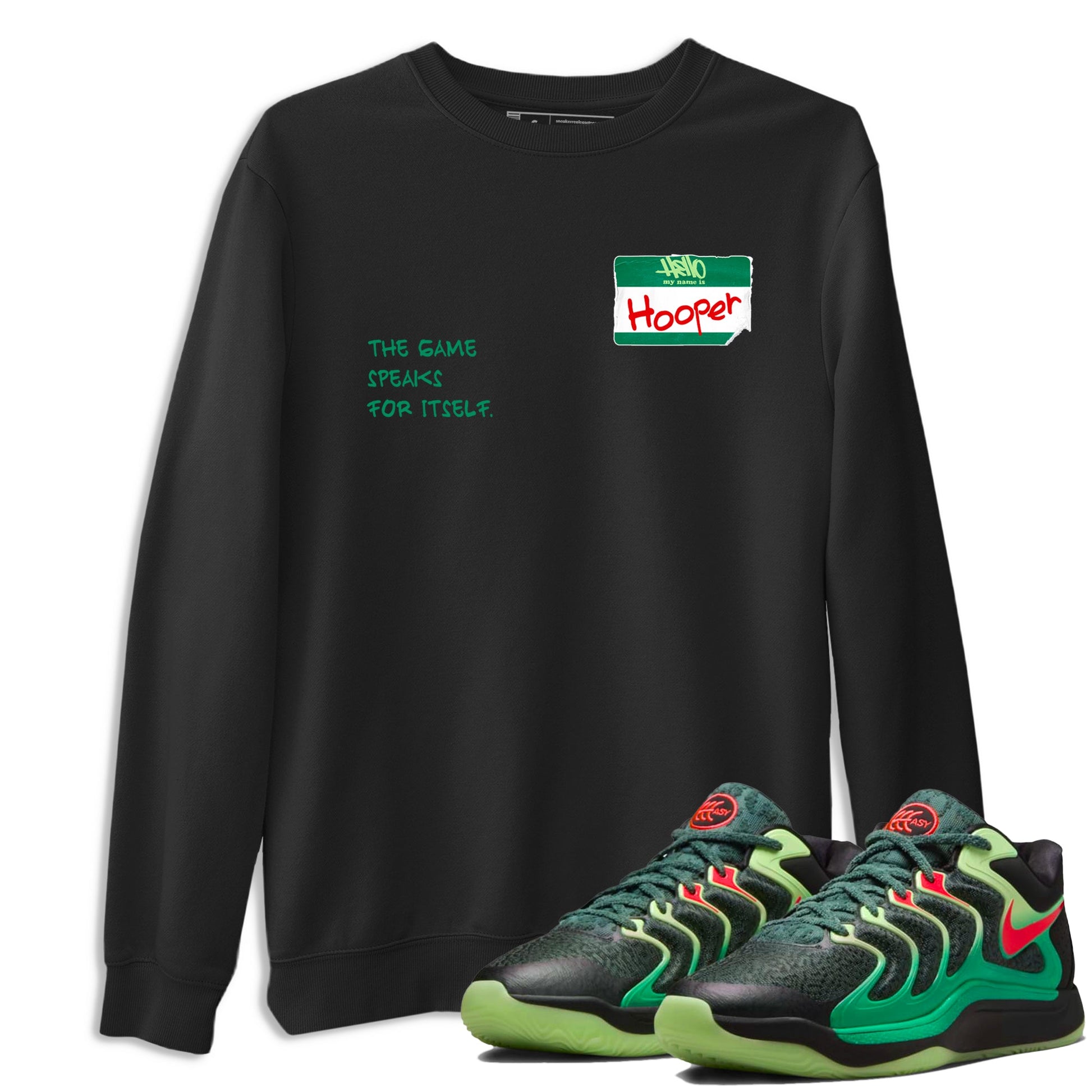 Sneaker Threads – Sneaker Tees To Match Nike KD 17 Easy Money Sniper – Hooper Badge Graphic Tee Black 1. Perfect for Jordan releases 2025 colorways. Perfect for Kevin Durant sneaker releases and Easy Money basketball colorways loved by hoopers in 2025.