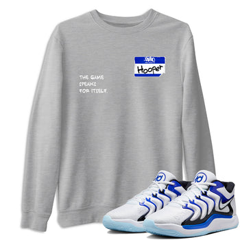 Sneaker Threads – Sneaker Tees To Match Nike KD 17 Penny – Hooper Badge Graphic Tee Heather Grey 1. Perfect for Jordan releases 2025 colorways. Perfect for Kevin Durant basketball sneaker releases and retro Penny-inspired 2025 colorways.