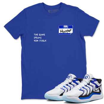 Sneaker Threads – Sneaker Tees To Match Nike KD 17 Penny – Hooper Badge Graphic Tee Royal Blue 1. Perfect for Jordan releases 2025 colorways. Perfect for Kevin Durant basketball sneaker releases and retro Penny-inspired 2025 colorways.