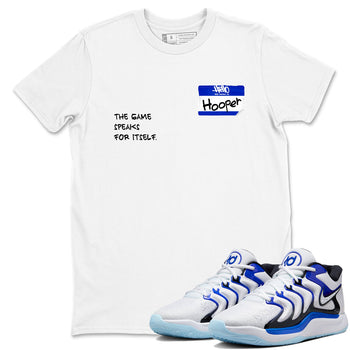 Sneaker Threads – Sneaker Tees To Match Nike KD 17 Penny – Hooper Badge Graphic Tee White 1. Perfect for Jordan releases 2025 colorways. Perfect for Kevin Durant basketball sneaker releases and retro Penny-inspired 2025 colorways.