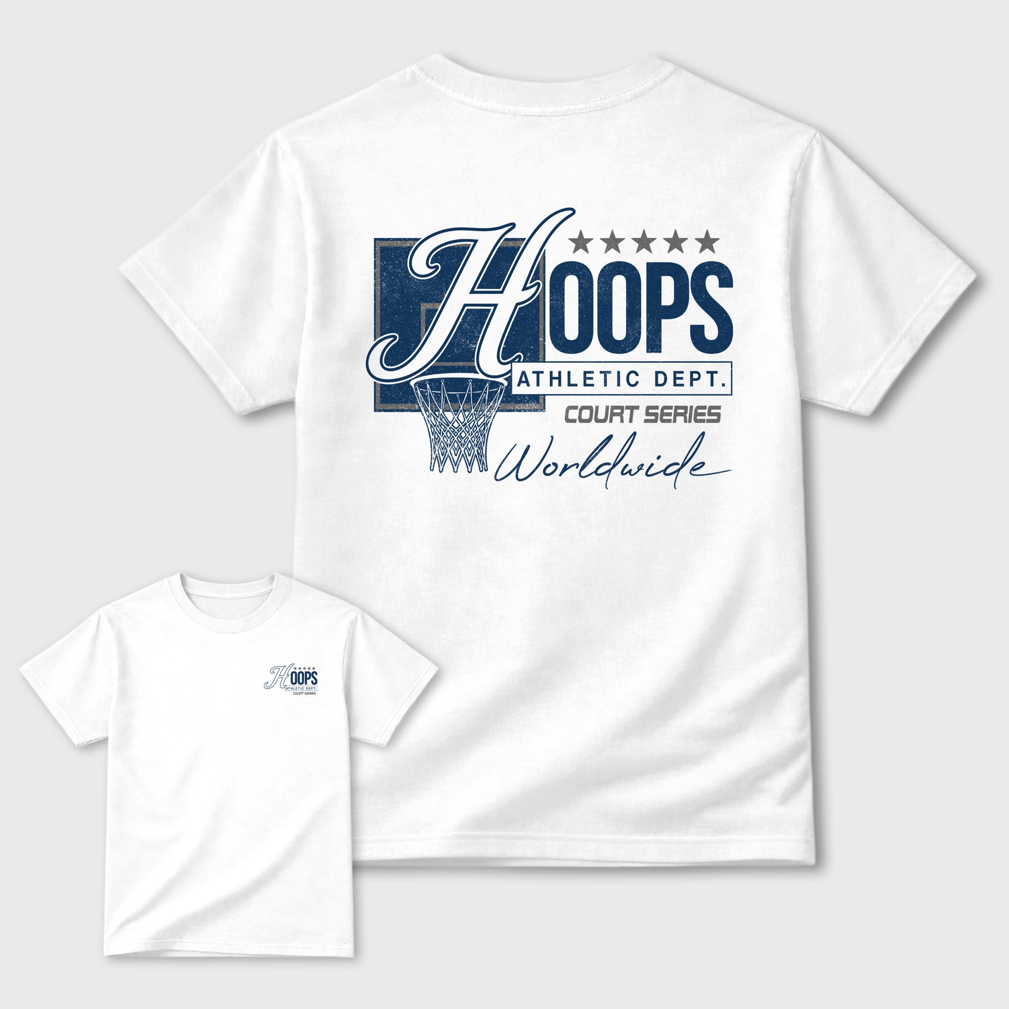 Hoops Graphic T-Shirt featuring original streetwear artwork designed to match the . White Graphic T-Shirt.