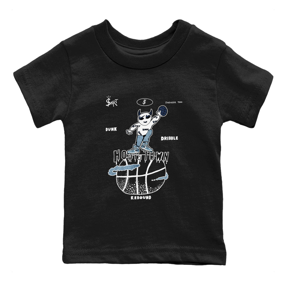 1s Denim shirts to match jordans Hoops Town sneaker match tees Air Jordan 1 Denim SNRT Sneaker Tees streetwear brand Baby and Youth Black 2 cotton tee