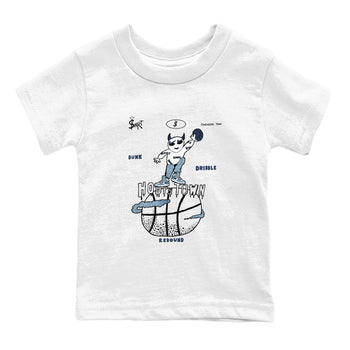 1s Denim shirts to match jordans Hoops Town sneaker match tees Air Jordan 1 Denim SNRT Sneaker Tees streetwear brand Baby and Youth White 2 cotton tee