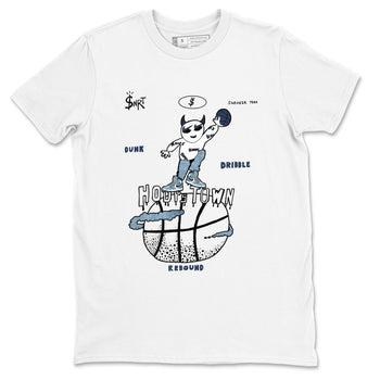 1s Denim shirts to match jordans Hoops Town sneaker match tees Air Jordan 1 Denim SNRT Sneaker Tees streetwear brand White 2 unisex cotton tee
