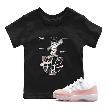 AJ11 Legend Pink shirts to match jordans Hoops Town sneaker match tees Air Jordan 11 Legend Pink SNRT Sneaker Tees streetwear brand Baby and Youth Black 1 cotton tee