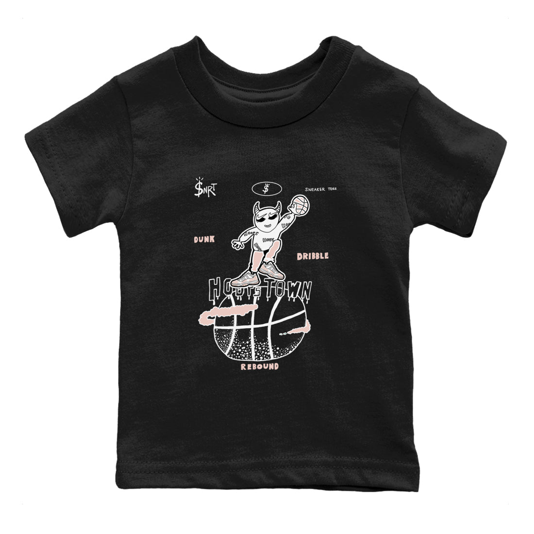 AJ11 Legend Pink shirts to match jordans Hoops Town sneaker match tees Air Jordan 11 Legend Pink SNRT Sneaker Tees streetwear brand Baby and Youth Black 2 cotton tee