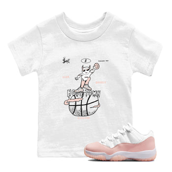 AJ11 Legend Pink shirts to match jordans Hoops Town sneaker match tees Air Jordan 11 Legend Pink SNRT Sneaker Tees streetwear brand Baby and Youth White 1 cotton tee