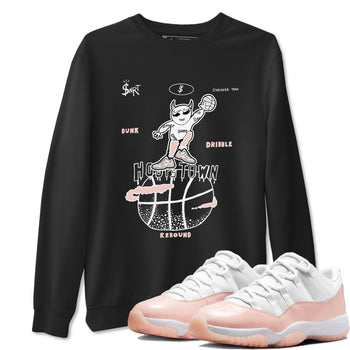 AJ11 Legend Pink shirts to match jordans Hoops Town sneaker match tees Air Jordan 11 Legend Pink SNRT Sneaker Tees streetwear brand Black 1 unisex cotton tee