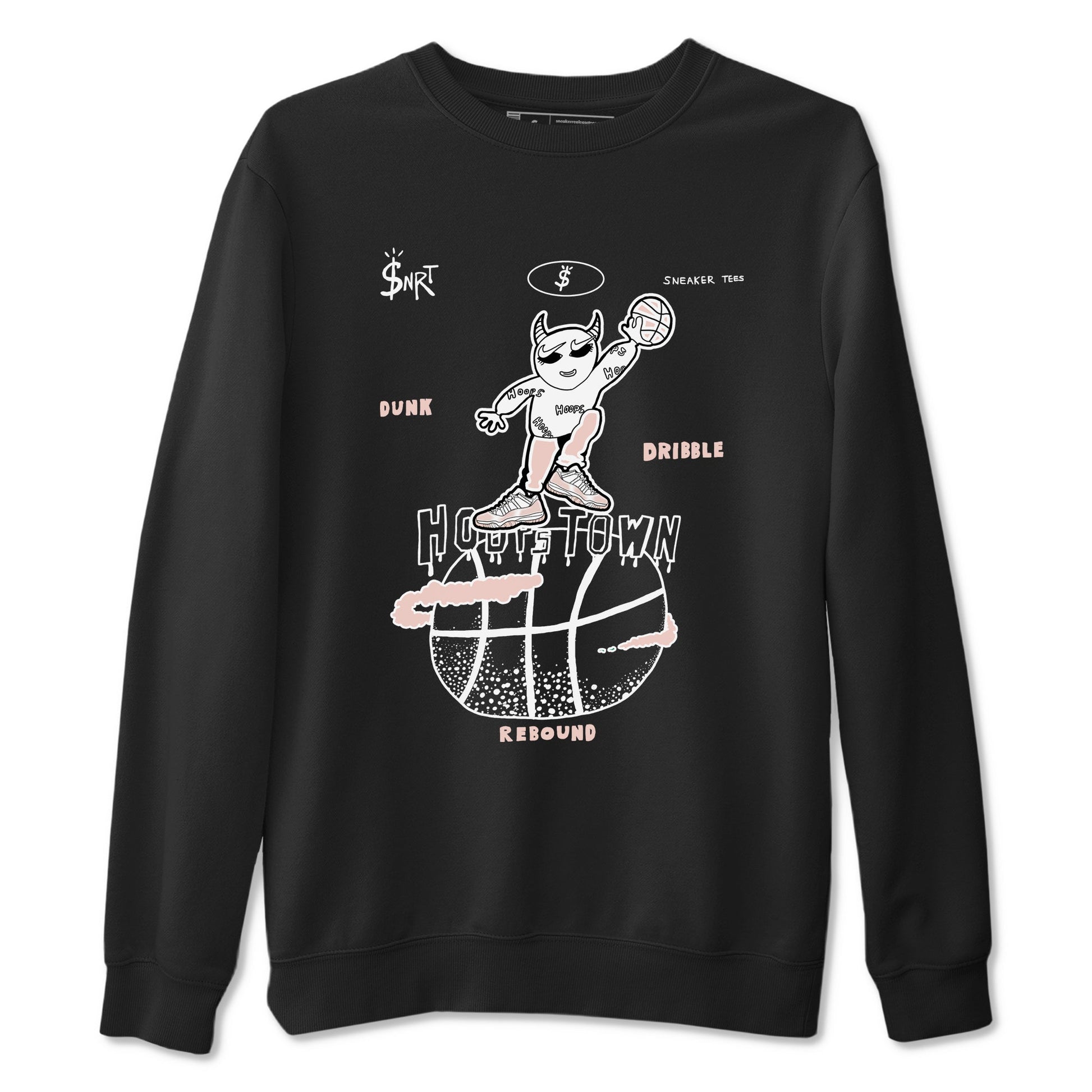 AJ11 Legend Pink shirts to match jordans Hoops Town sneaker match tees Air Jordan 11 Legend Pink SNRT Sneaker Tees streetwear brand Black 2 unisex cotton tee