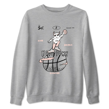 AJ11 Legend Pink shirts to match jordans Hoops Town sneaker match tees Air Jordan 11 Legend Pink SNRT Sneaker Tees streetwear brand Heather Grey 2 unisex cotton tee