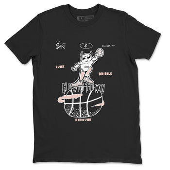 AJ11 Legend Pink shirts to match jordans Hoops Town sneaker match tees Air Jordan 11 Legend Pink SNRT Sneaker Tees streetwear brand Black 2 unisex cotton tee