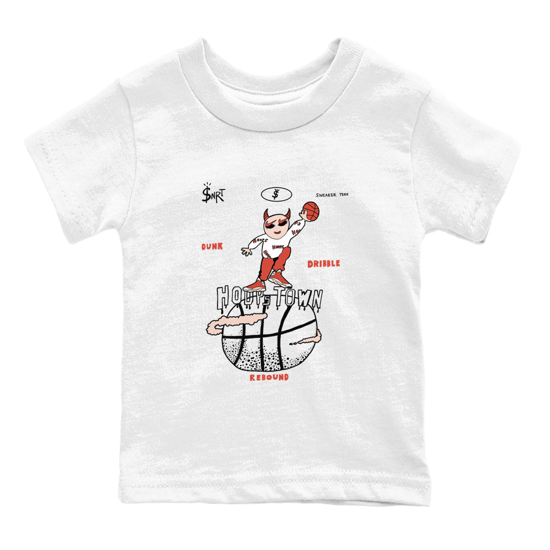 13s Dune Red shirts to match jordans Hoops Town sneaker match tees Air Jordan 13 Dune Red SNRT Sneaker Tees streetwear brand Baby and Youth White 2 cotton tee