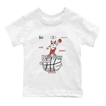 13s Dune Red shirts to match jordans Hoops Town sneaker match tees Air Jordan 13 Dune Red SNRT Sneaker Tees streetwear brand Baby and Youth White 2 cotton tee