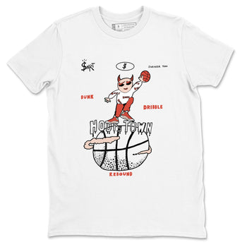 13s Dune Red shirts to match jordans Hoops Town sneaker match tees Air Jordan 13 Dune Red SNRT Sneaker Tees streetwear brand White 2 unisex cotton tee