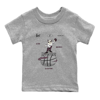 AJ3 A Ma Maniere x Black shirts to match jordans Hoops Town sneaker match tees A Ma Maniere x Air Jordan 3 “Black” SNRT Sneaker Tees streetwear brand Baby and Youth Heather Grey 2 cotton tee