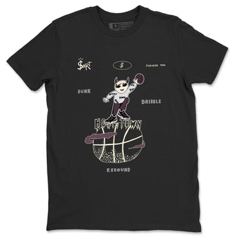 AJ3 A Ma Maniere x Black shirts to match jordans Hoops Town sneaker match tees A Ma Maniere x Air Jordan 3 “Black” SNRT Sneaker Tees streetwear brand Black 2 unisex cotton tee