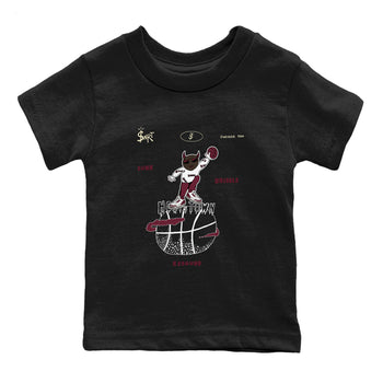 3s A Ma Maniere x Burgundy Crush shirts to match jordans Hoops Town sneaker match teesA Ma Maniére x Air Jordan 3 "Burgundy Crush" SNRT Sneaker Tees streetwear brand Baby and Youth Black 2 cotton tee