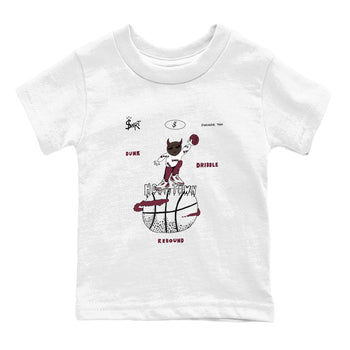 3s A Ma Maniere x Burgundy Crush shirts to match jordans Hoops Town sneaker match teesA Ma Maniére x Air Jordan 3 "Burgundy Crush" SNRT Sneaker Tees streetwear brand Baby and Youth White 2 cotton tee