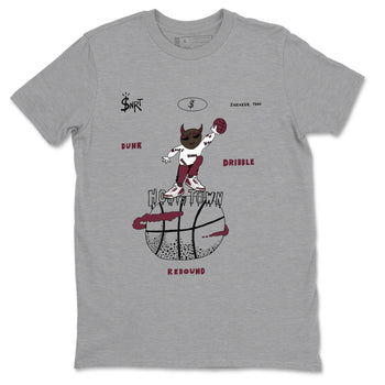 3s A Ma Maniere x Burgundy Crush shirts to match jordans Hoops Town sneaker match teesA Ma Maniére x Air Jordan 3 "Burgundy Crush" SNRT Sneaker Tees streetwear brand Heather Grey 2 unisex cotton tee