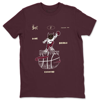 3s A Ma Maniere x Burgundy Crush shirts to match jordans Hoops Town sneaker match teesA Ma Maniére x Air Jordan 3 "Burgundy Crush" SNRT Sneaker Tees streetwear brand Maroon 2 unisex cotton tee