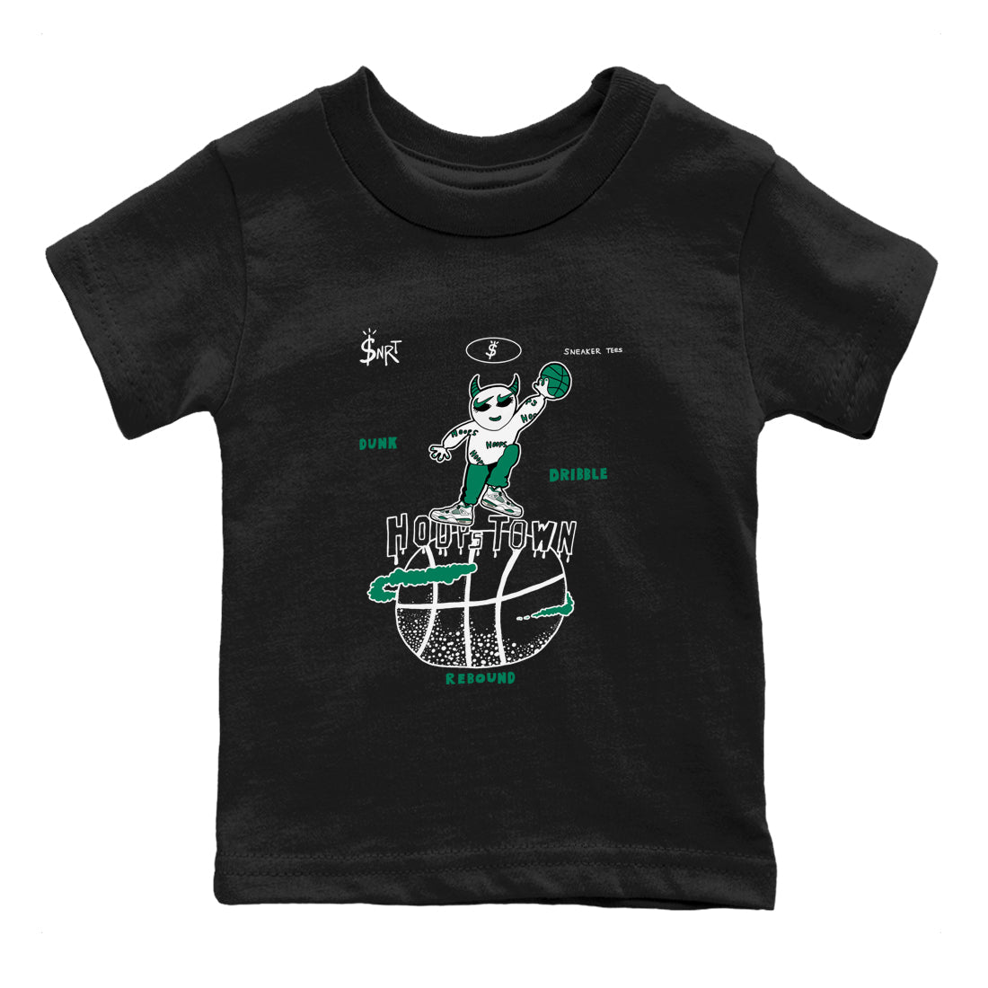 4s Oxidized Green shirts to match jordans Hoops Town sneaker match tees Air Jordan 4 Oxidized Green SNRT Sneaker Tees streetwear brand Baby and Youth Black 2 cotton tee