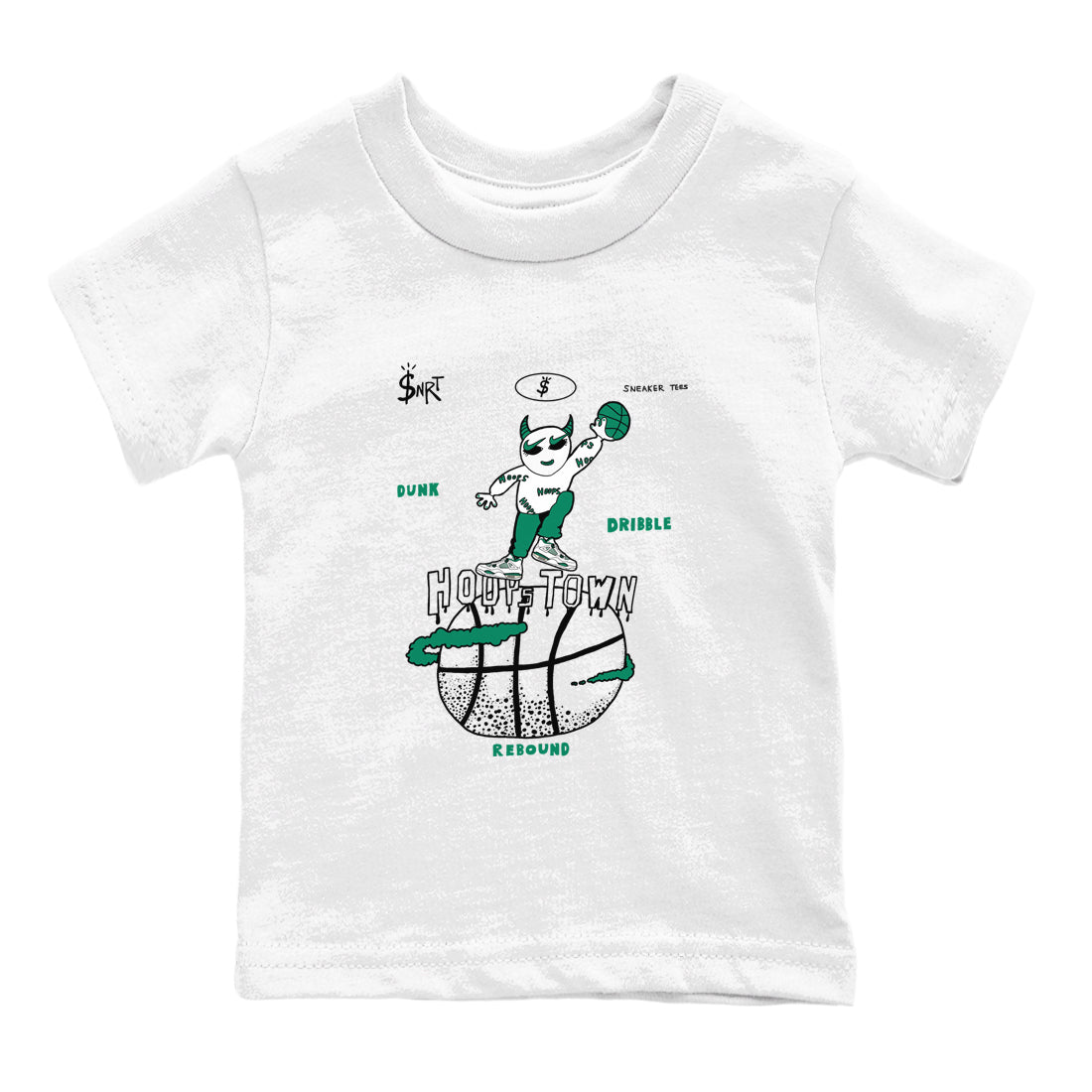 4s Oxidized Green shirts to match jordans Hoops Town sneaker match tees Air Jordan 4 Oxidized Green SNRT Sneaker Tees streetwear brand Baby and Youth White 2 cotton tee