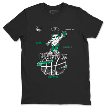 4s Oxidized Green shirts to match jordans Hoops Town sneaker match tees Air Jordan 4 Oxidized Green SNRT Sneaker Tees streetwear brand Black 2 unisex cotton tee