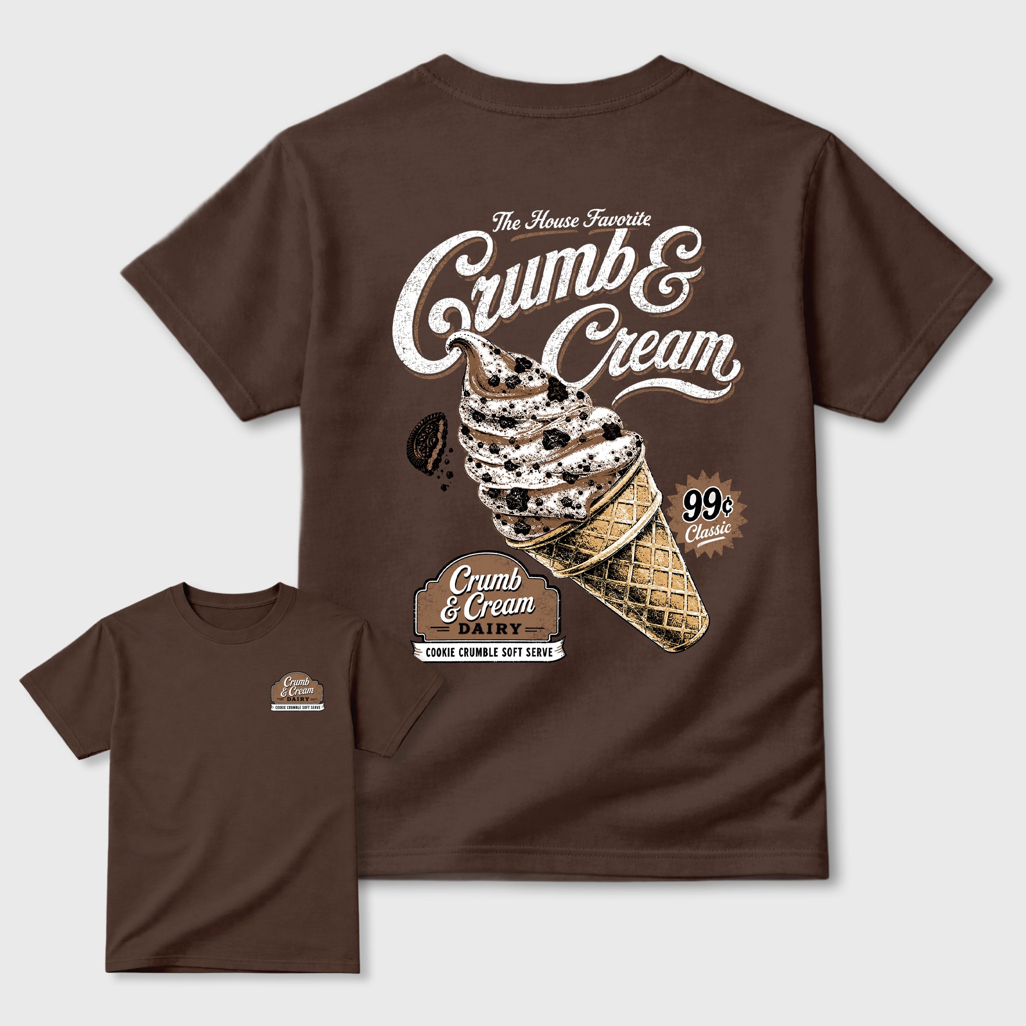 House Favorite Graphic T-Shirt featuring original streetwear artwork designed to match the Air Max 90 Shadow Brown. Dark Chocolate Graphic T-Shirt.