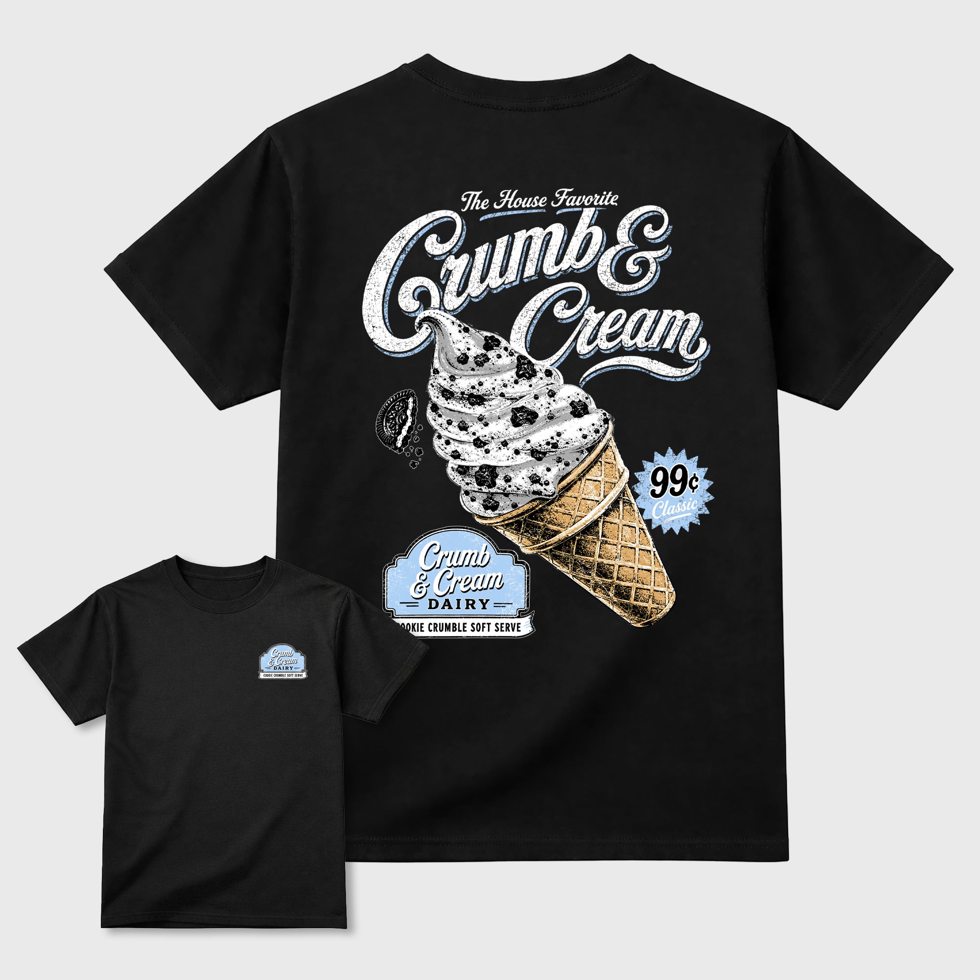 House Favorite Graphic T-Shirt featuring original streetwear artwork designed to match the Air Jordan 6 Cookie and Cream. Black Graphic T-Shirt.
