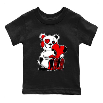 1s '85 Bred shirts to match jordans Hugging Bear best t shirts to wear with jordans AJ1 Retro High OG '85 Bred match shoes to clothes SNRT Sneaker Tees Youth Baby Black 2 tee