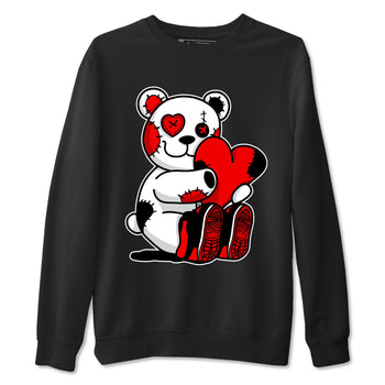 1s '85 Bred shirts to match jordans Hugging Bear best t shirts to wear with jordans AJ1 Retro High OG '85 Bred match shoes to clothes SNRT Sneaker Tees unisex cotton Black 2 shirts