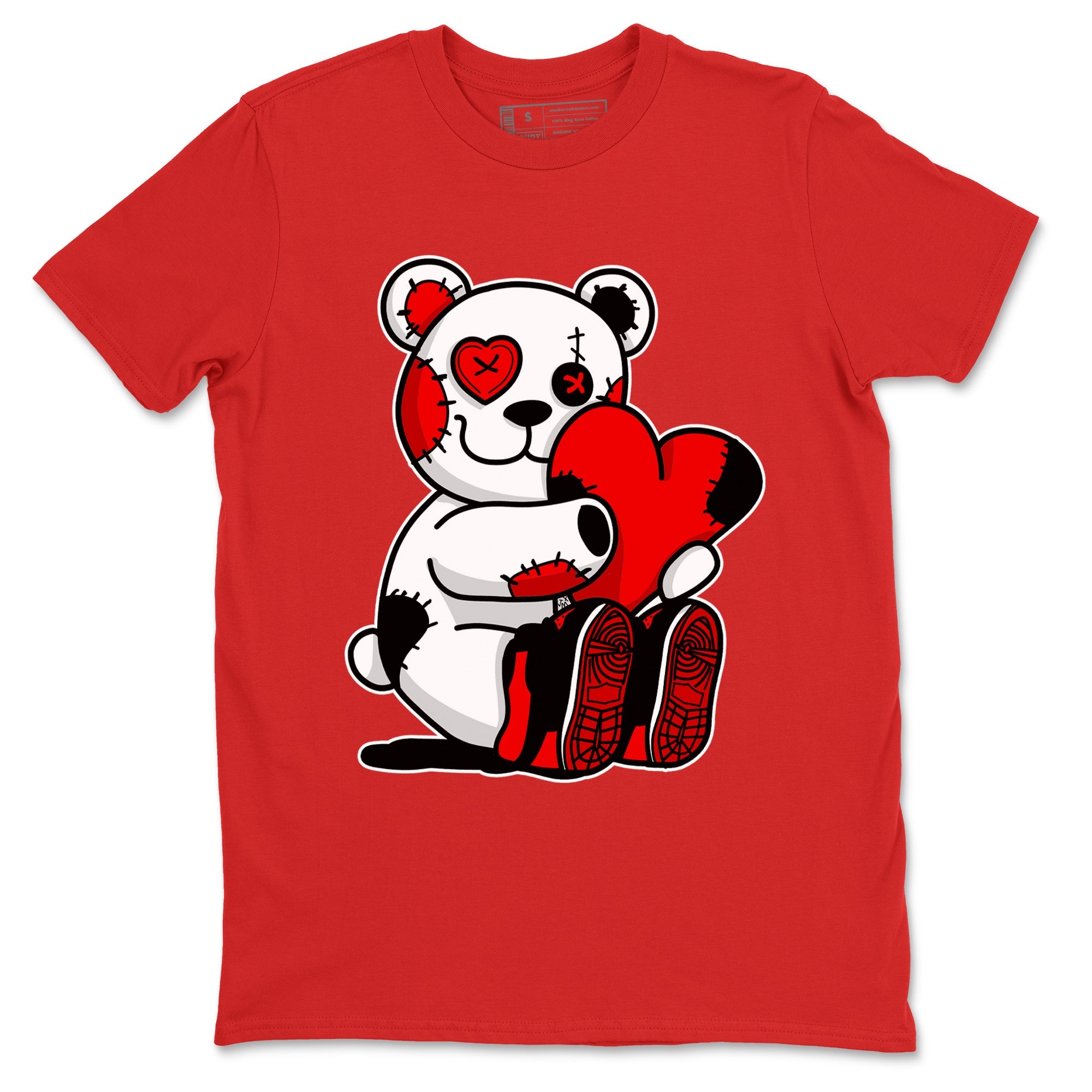 1s '85 Bred shirts to match jordans Hugging Bear best t shirts to wear with jordans AJ1 Retro High OG '85 Bred match shoes to clothes SNRT Sneaker Tees unisex cotton Red 2 shirts