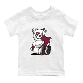 AJ3 A Ma Maniere x Burgundy Crush shirts to match jordans Hugging Bear sneaker match tees A Ma Maniere X Air Jordan 3 Burgundy Crush streetwear brand Baby and Youth White 2 cotton tee