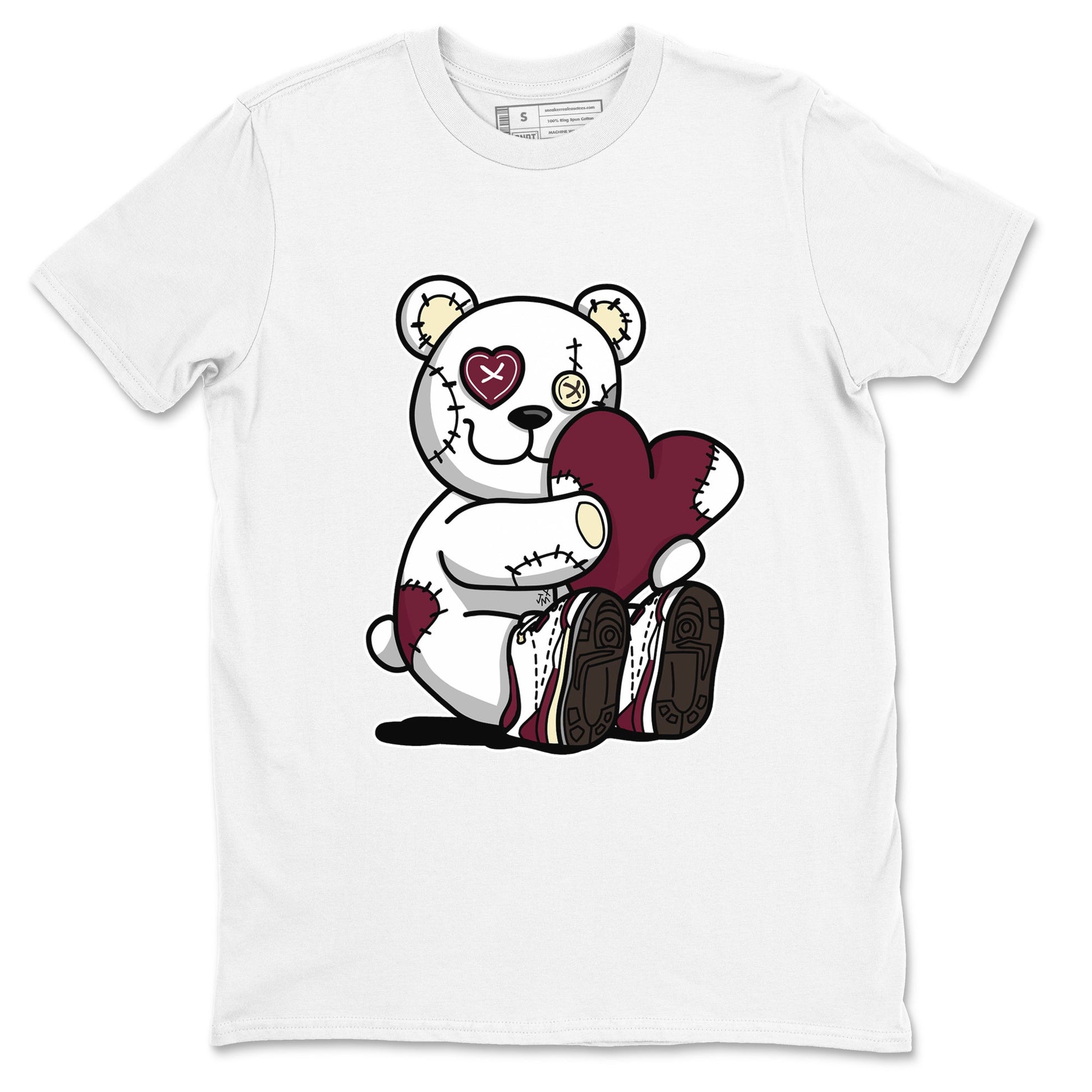 AJ3 A Ma Maniere x Burgundy Crush shirts to match jordans Hugging Bear sneaker match tees A Ma Maniere X Air Jordan 3 Burgundy Crush streetwear brand White 2 unisex cotton tee