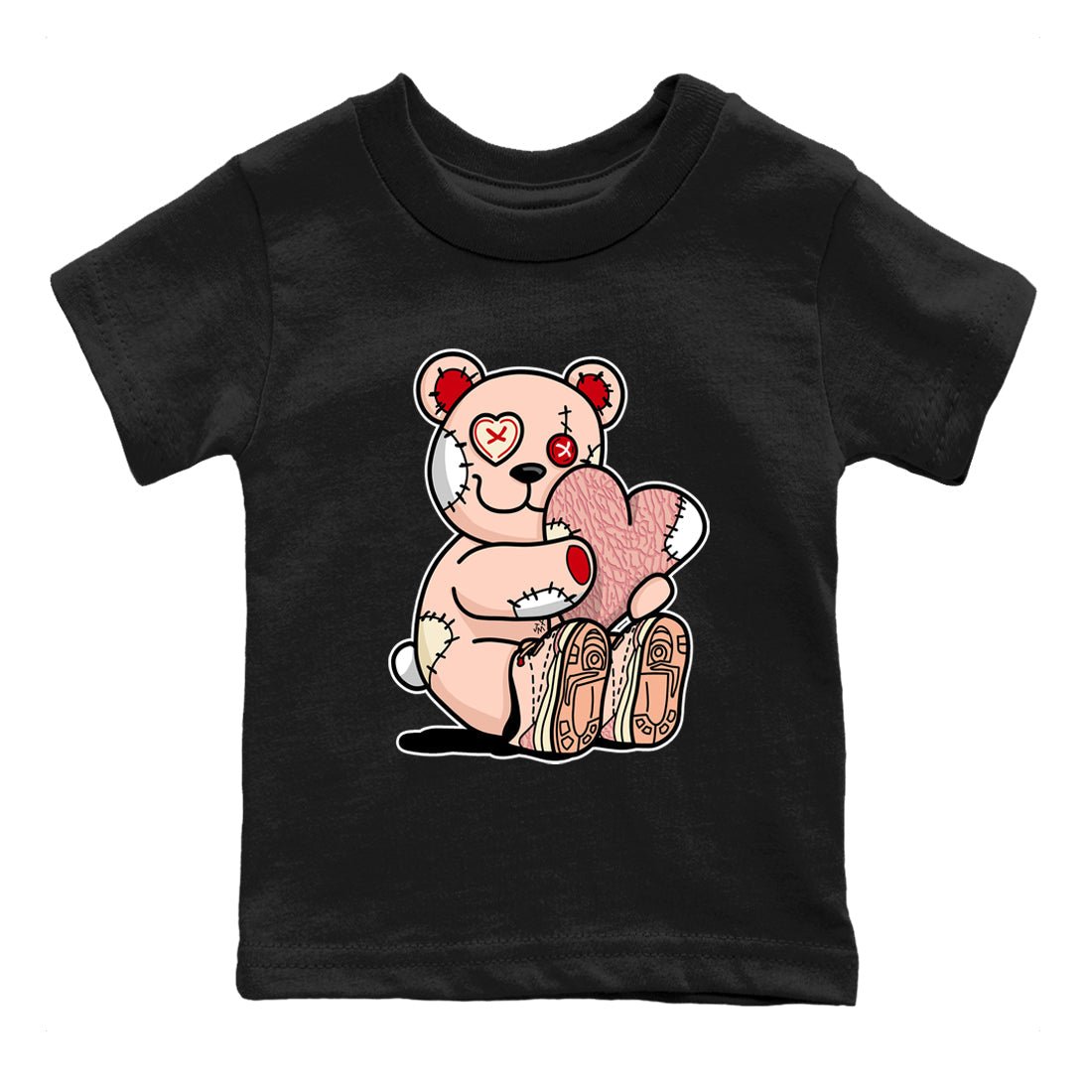 3s Valentines Day shirts to match jordans Hugging Bear best t shirts to wear with jordans Air Jordan 3 Valentines Day match shoes to clothes SNRT Sneaker Tees Youth Baby Black 2 tee