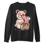 3s Valentines Day shirts to match jordans Hugging Bear best t shirts to wear with jordans Air Jordan 3 Valentines Day match shoes to clothes SNRT Sneaker Tees unisex cotton Black 2 shirts