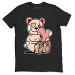 3s Valentines Day shirts to match jordans Hugging Bear best t shirts to wear with jordans Air Jordan 3 Valentines Day match shoes to clothes SNRT Sneaker Tees unisex cotton Black 2 shirts